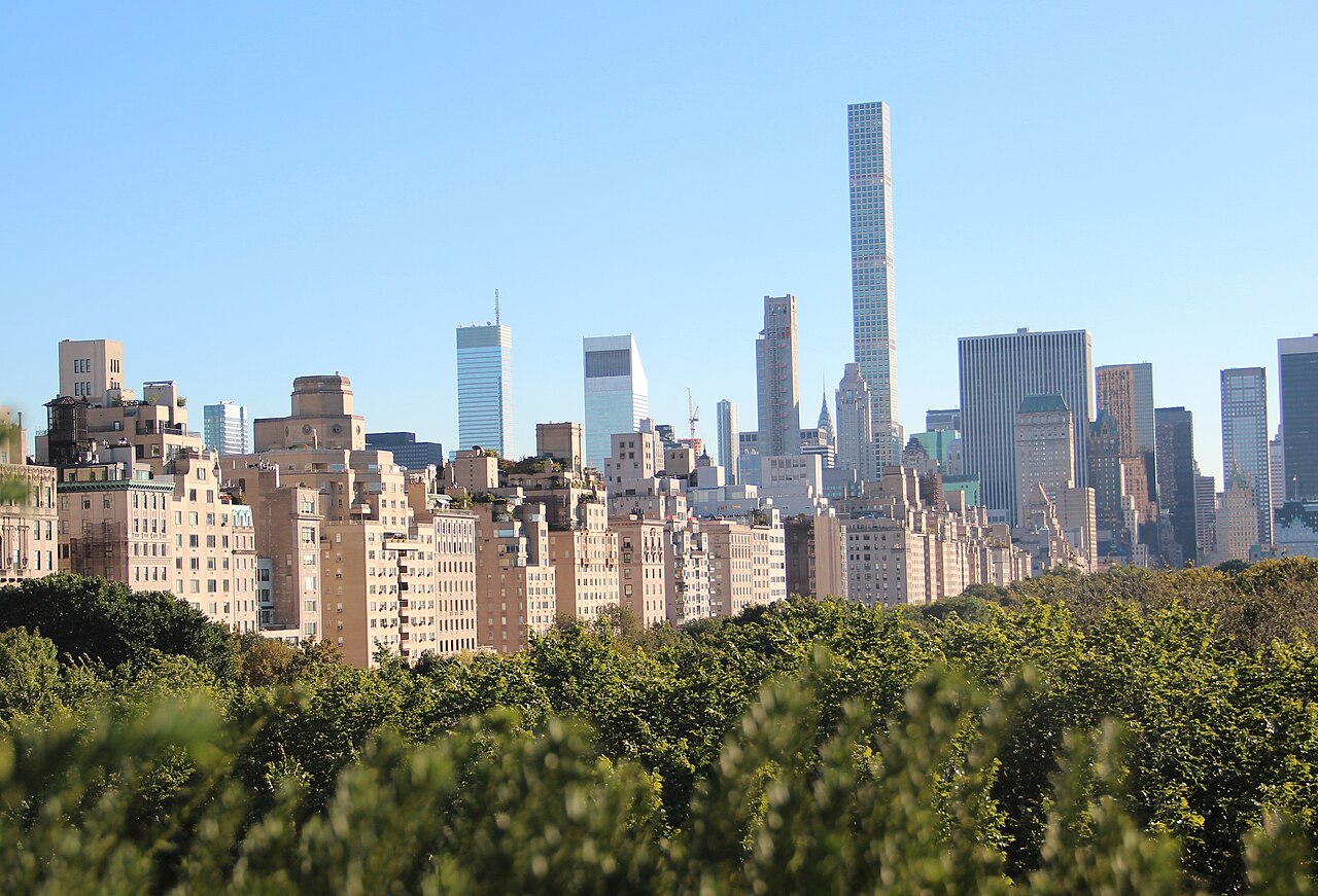 Manhattan skyline beyond Central Park